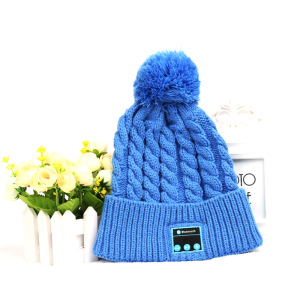 Winter Knit Smart Electronics Bluetooth Music Headphone Beanie Wearable Smart Hat Cap with Built-in